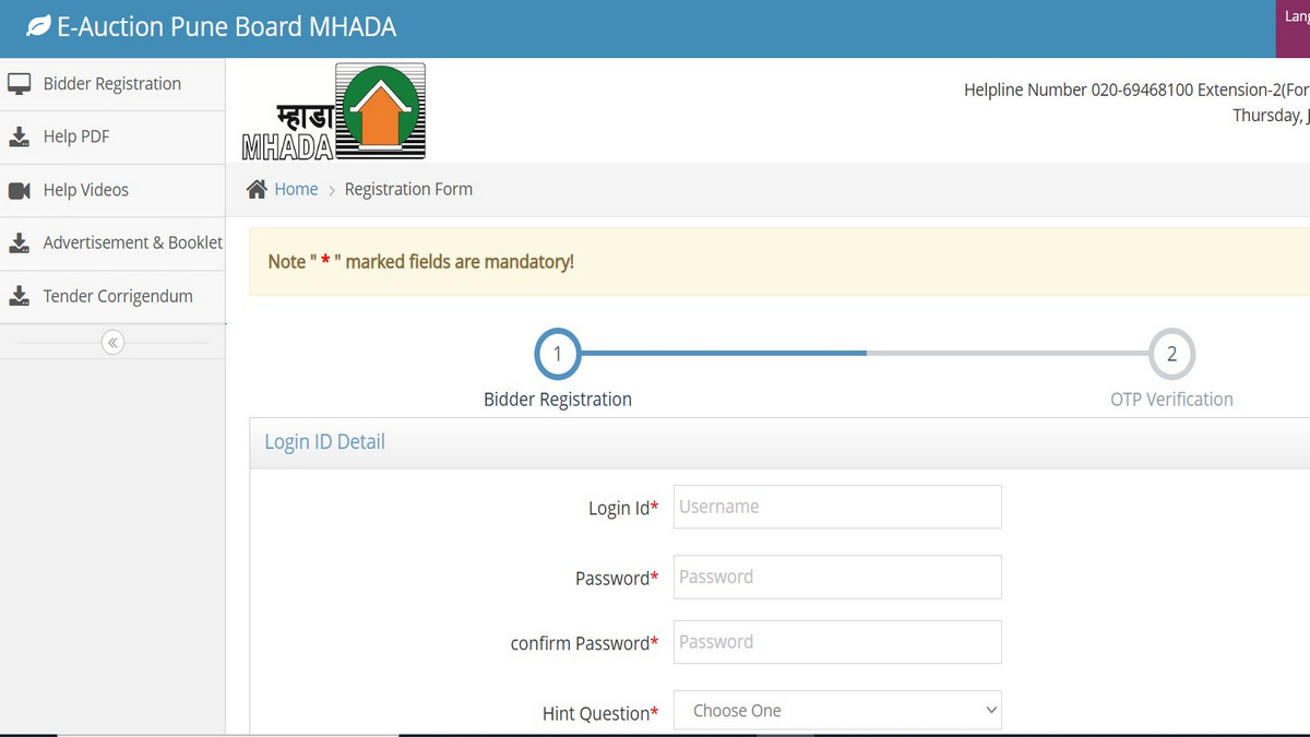 Mhada Registration