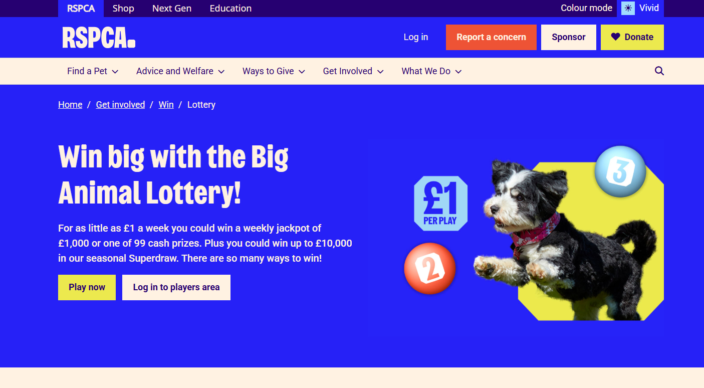 RSPCA Weekly Lottery